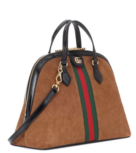 brown leather black gucci purse|gucci brown suede bag.